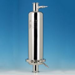 Bộ Lọc Màng Vi Xốp Lọc Tách Khí Lỏng Lõi Đơn Có Van Xả inox 304 Dùng Để Vệ Sinh Nghành Dược