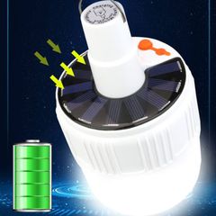 Bóng Đèn Năng Lượng Mặt Trời Trong Nhà 40W Có remote - Đèn Cắm Trại - Đèn Khẩn Cấp