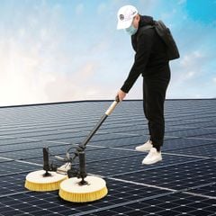 Chổi Lau Pin Năng Lượng Mặt Trời Sử Dụng Pin Litium + Điện 220V