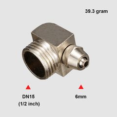 Co Khuỷu Tay Xoắn Nối Nhanh Kiểu Khí Quản Bằng Đồng Mạ Niken Dùng Cho Thủy Lực Khí Nén