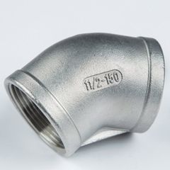 Co Lơi Ren Inox, Chếch Ren Inox, Co Khuỷu Tay Ren Inox 201/304/316 45 Độ