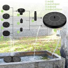 Đài Phun Nước Mini Năng Lượng Mặt Trời Trang Trí Sân Vườn