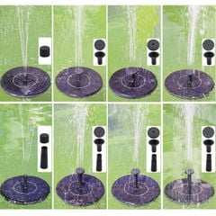 Đài Phun Nước Mini Năng Lượng Mặt Trời Có Đèn Nhiều Màu Sắc