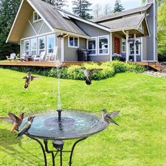 Đài Phun Nước Mini Năng Lượng Mặt Trời Có Đèn Nhiều Màu Sắc