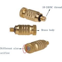 Đầu Béc Phun Sương Bằng Đồng Thau + Thép Không Gỉ Giảm Bụi, Làm Mát, Tưới Cây, Tưới Lan