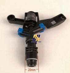 Đầu béc tưới cây cánh đập DN15 1/2 inch xoay 360 độ bằng nhựa