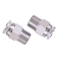 Đầu Nối Nhanh Khí Nén PC, PL Phi 4mm, 6mm, 8mm, 10mm,12mm Đầu Còn Lại Ren 1/8