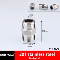 Đầu Nối Ren Ngoài Chất Liệu Thép Không Gỉ 201 304