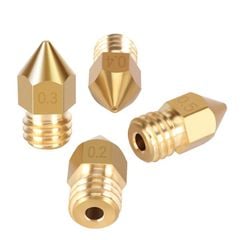 Đầu Phun Máy In 3D MK8 Bằng Đồng Đường Kính Nhiều Size 0.2/0.3/0.4/0.5mm Cho Sợi 1.75mm