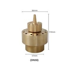 Đầu Phun Nước Nghệ Thuật Hình Pháo Hoa 3 Tầng Chất Liệu Đồng