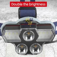 Đèn Đội Đầu Chiếu Sáng Ngoài Trời Công Suất Cao T6 Có Cổng Sạc USB