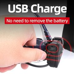 Đèn Đội Đầu Chiếu Sáng Ngoài Trời Công Suất Cao T6 Có Cổng Sạc USB