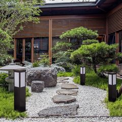 Đèn Trang Trí Sân Vườn Hình Chữ Nhật Thân Bằng Nhôm Có Chân Đế Đi Liền Cao 60cm