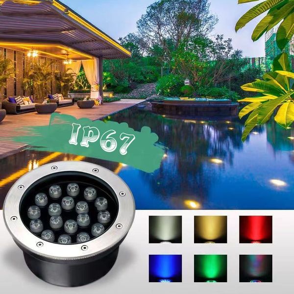 Đèn Led Âm Sàn Tròn 3W 6W 9W 12W Chống Nước IP67