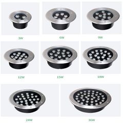 Đèn Led Âm Sàn Tròn 3W 6W 9W 12W Chống Nước IP67