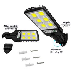 Đèn Năng Lượng Mặt Trời Sân Vườn Chống Nước IP65 SIÊU SÁNG Với 3 Chế Độ Sáng