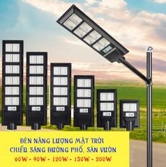 Đèn Led Năng Lượng Mặt Trời Sân Vườn, Đường Phố Công Suất 30-200W