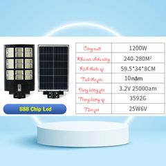 Đèn Led Sân Vườn Năng Lượng Mặt Trời 800W-1200W-1600W Có Radar Cảm Ứng Tp.HCM ( Mẫu Mới, Hàng Mới Về)