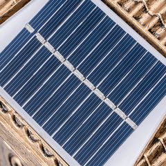 Đèn Trang Trí Sân Vườn Năng Lượng Mặt Trời Liền Thể, Mái Chóp Hình Lưới Màu Vàng Nhôm Mạ Đồng