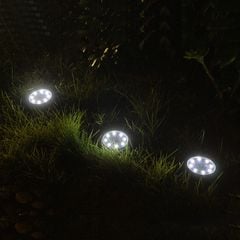 Đèn Cắm Cỏ Sân Vườn Năng Lượng Mặt Trời Liền Thể Bằng Nhựa Và Inox, Màu Đen