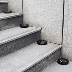 Đèn Cắm Cỏ Sân Vườn Năng Lượng Mặt Trời Liền Thể Bằng Nhựa Và Inox, Màu Đen