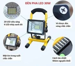 Đèn Pha LED 30W Đa Năng Siêu Tiết Kiệm Điện Chống Nước IP65