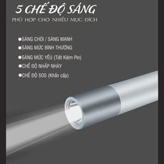 Đèn Pin Led Mini Siêu Sáng Có USB Hỗ Trợ Sạc Dự Phòng Cho Điện Thoại