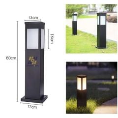Đèn Trang Trí Sân Vườn Hình Chữ Nhật Thân Bằng Nhôm Có Chân Đế Đi Liền Cao 60cm