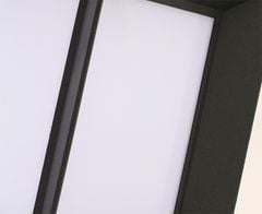 Đèn Trụ Cổng Biệt Thự Năng Lượng Mặt Trời Hình Vuông Màu Đen