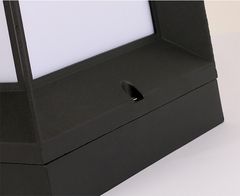 Đèn Trụ Cổng Biệt Thự Năng Lượng Mặt Trời Hình Vuông Màu Đen