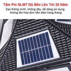 Đèn Trụ Cổng Năng Lượng Mặt Trời Giá Rẻ Hình Ngôi Nhà Mái Chóp Màu Đen Cho Biệt Thự, Villa