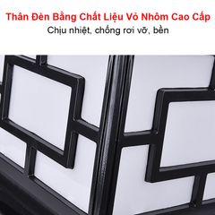 Đèn Trụ Cổng Năng Lượng Mặt Trời Giá Rẻ Hình Ngôi Nhà Mái Chóp Màu Đen Cho Biệt Thự, Villa