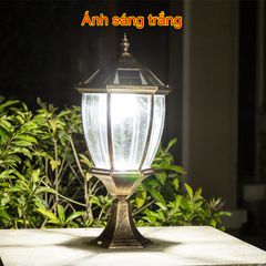 Đèn Trụ Cổng Năng Lượng Mặt Trời Biệt Thự, Villa Không Thấm Nước Phong Cách Châu Âu