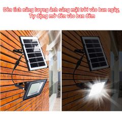 Đèn Gắn Tường Năng Lượng Mặt Trời 100W 369 LED Không Thấm Nước
