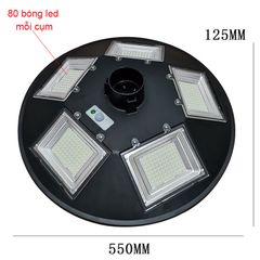 Đèn Năng Lượng Mặt Trời Sân Vườn Hình Đĩa Bay UFO 200W 400Led