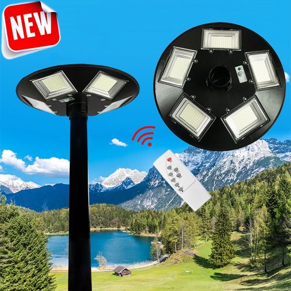 Đèn Năng Lượng Mặt Trời Sân Vườn Hình Đĩa Bay UFO 200W 400Led