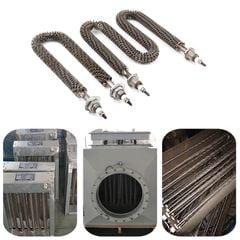 Điện Trở Đốt Nóng Công Nghiệp Inox Chữ U-M-W Có Cánh Tản Nhiệt Công Suất 500-3500W, Điện Áp 220V-380V