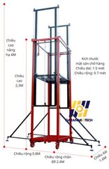 Giàn Giáo Điện Nâng Di Động Điều Khiển Từ Xa Có Thể Gấp Lại