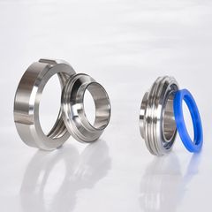 Khớp Nối Rắc Co Vi Sinh Inox 304 Ren Tròn Đầu Ống Hàn Φ12.7 - Φ102