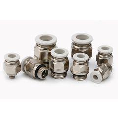 Khớp Nối Thẳng PC Bằng Đồng Có 1 Đầu Ren 1 Đầu Ống, Khí Nén, Phun Sương...