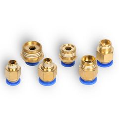 Khớp Nối Thẳng PC Bằng Đồng Có 1 Đầu Ren 1 Đầu Ống, Khí Nén, Phun Sương...