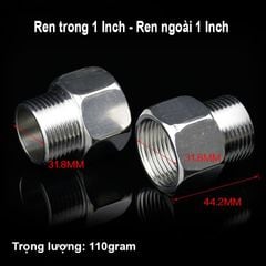 Cà Rá Inox - Lơ Thu Inox 201/304 Nối Ren Trong Ren Ngoài