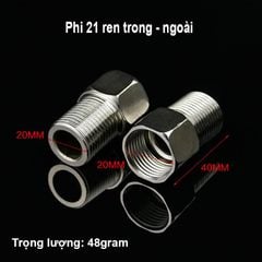 Cà Rá Inox - Lơ Thu Inox 201/304 Nối Ren Trong Ren Ngoài