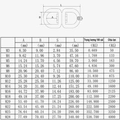 Vòng Móc Khóa Xoay Hình Số 8 Bằng Thép Không Gỉ 304 Cao Cấp Chịu Lực Tốt