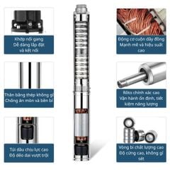 Máy Bơm Nước Hỏa Tiễn 370W-3000W Dùng Cho Giếng Sâu Hệ Thống Nước Sinh Hoạt