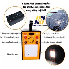 Máy phát điện năng lượng mặt trời gia đình cấp điện 12V và 220V, công suất 150W-300W