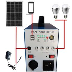 Máy Phát Điện Năng Lượng Mặt Trời 220V Công Suất 10W-100W Pin Lithium 12V Bền, Nhỏ Gọn, Dễ Mang Theo