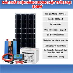 Máy Phát Điện Năng Lượng Mặt Trời Cho Gia Đình 500W - 10000W (Điện 220V)