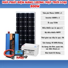 Máy Phát Điện Năng Lượng Mặt Trời Cho Gia Đình 500W - 10000W (Điện 220V)