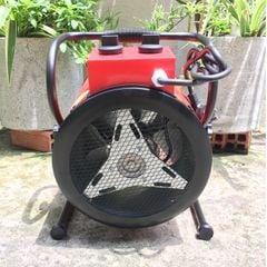 Quạt Sấy Nóng 3KW Dạng Tròn Cấp Gió Sạch 45°C Màu Đỏ